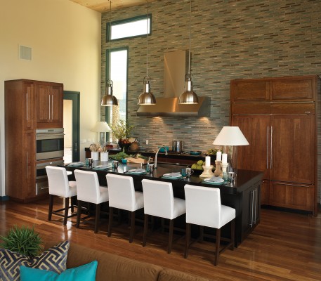 Cool Trends for Hot Kitchens More examples of multifunctional space in the kitchen with cabinets