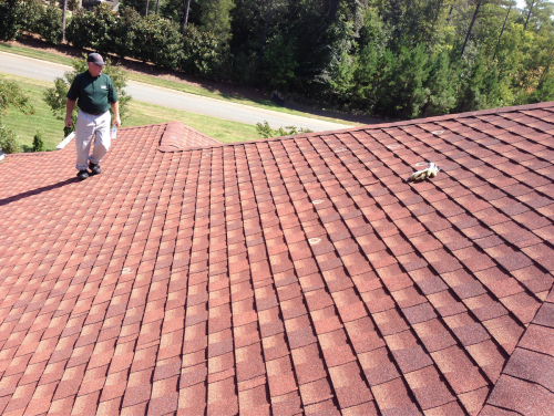 Hail damage discovered by independent roofing specialist in Charlotte, NC