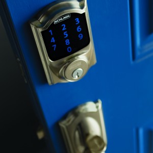 SchlageSense biometric front door lock for home security
