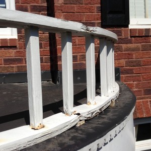 Before picture of portico renovation