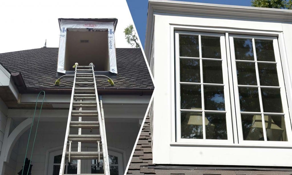 Dormer window repair – before and after