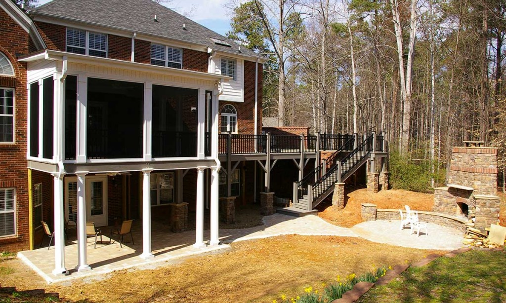 Deck renovation and porch addition near Charlotte, NC