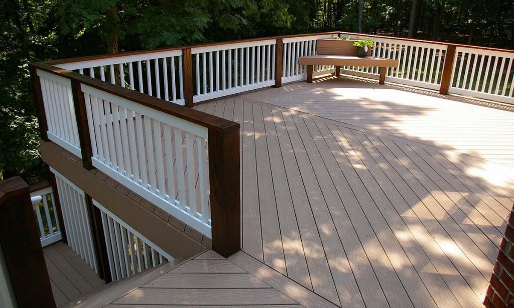 Picture of the new spacious deck after the home addition