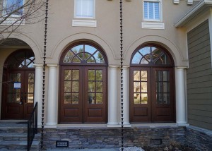 After repairing the house's siding