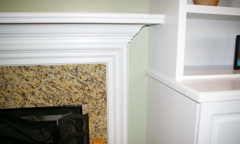 New and elaborate fireplace mantle trim