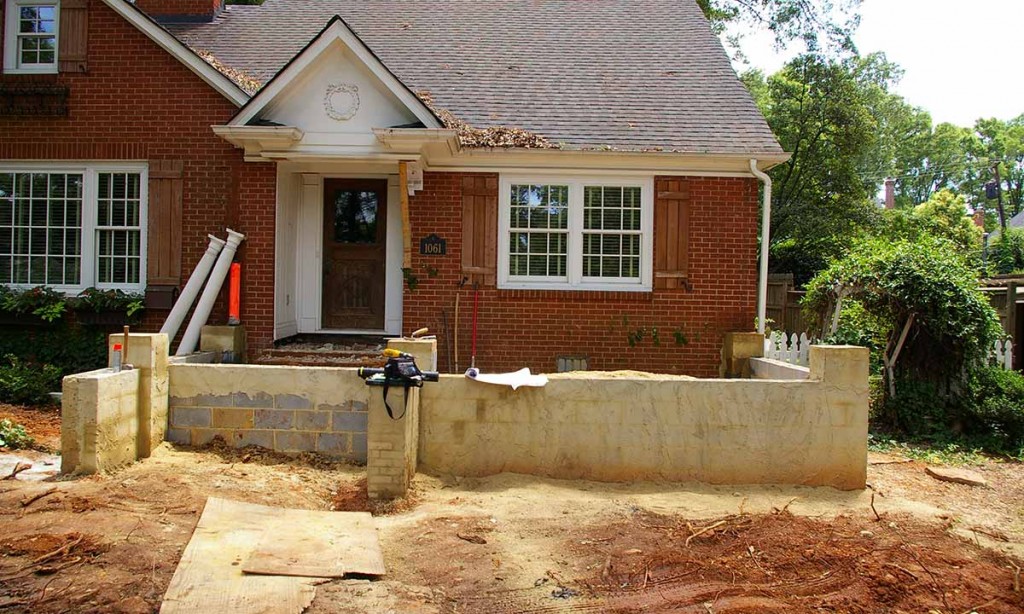 During construction of new front porch