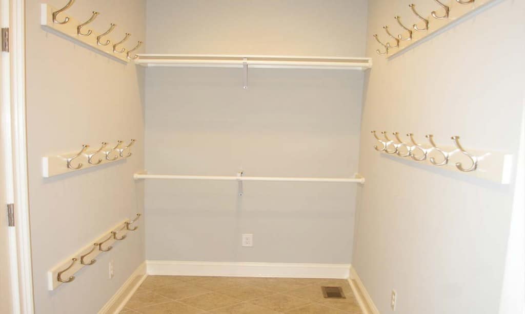 After remodeling the garage to create a new hidden mud room for storage and organization