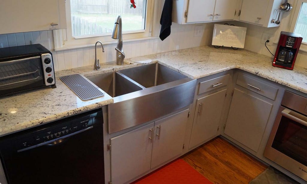 After kitchen renovation with view of sink