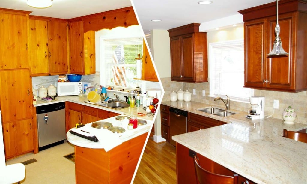 Kitchen remodel before and after photos