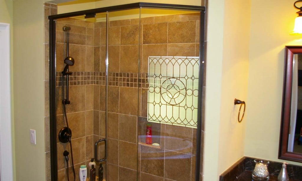 Bathroom remodeling – view of new tile shower