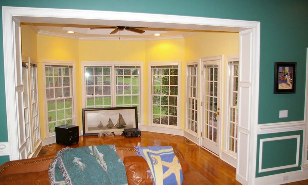 Picture of the original unused sunroom that was converted into a home office