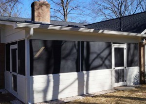 Completed screened porch addition