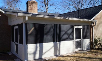 Completed screened porch addition