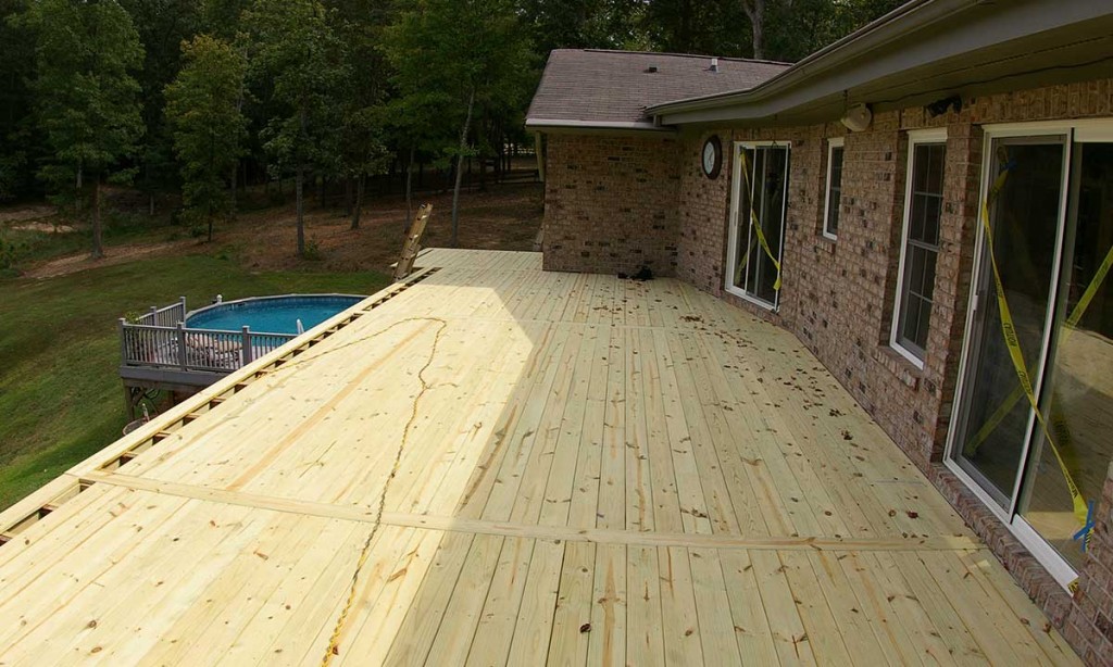 During construction of deck repair and structural repair