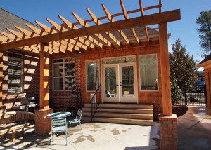Sunroom addition, pergola and patio on Lake Wylie