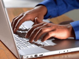 Typing an email