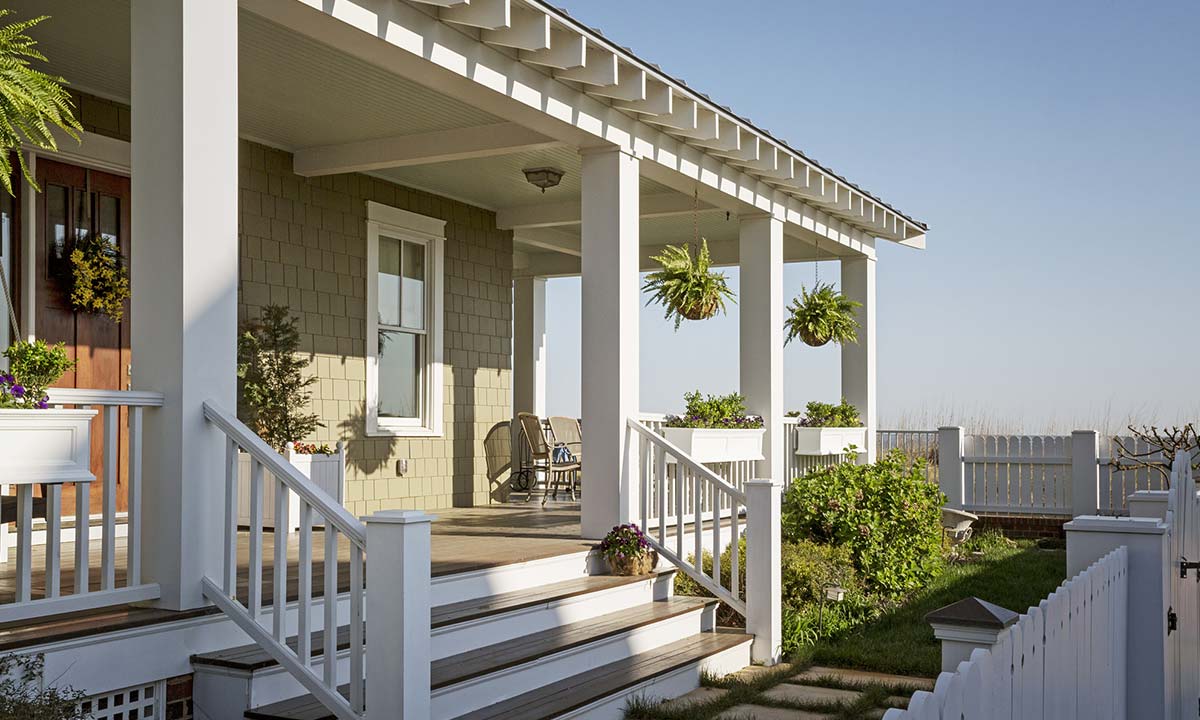 Updated front porch for beautiful curb appeal