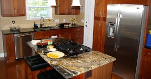 Small kitchen remodel with small kitchen island design