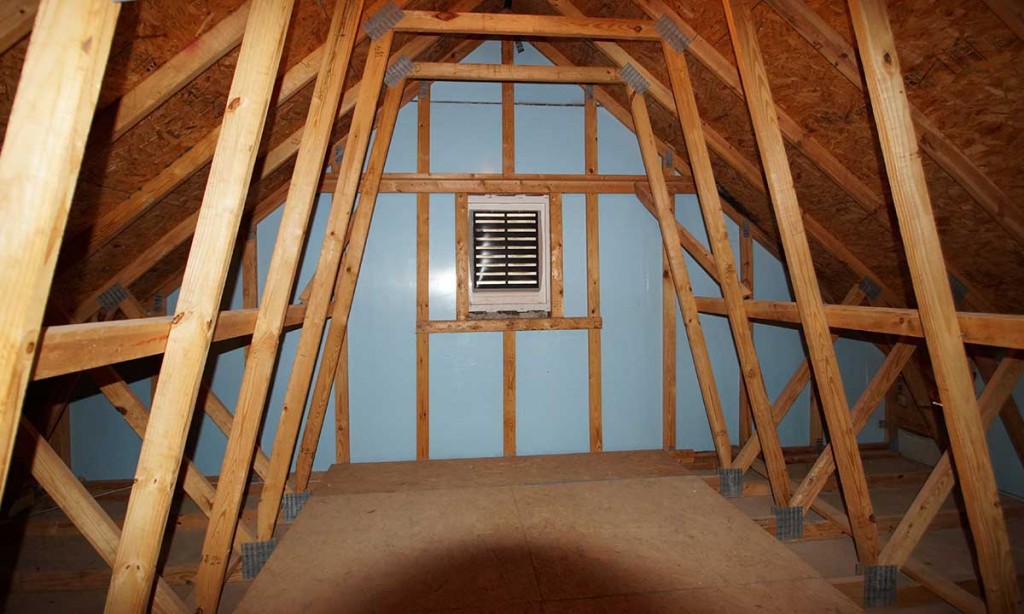 Before attic conversion: useable attic space
