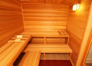 pool house sauna after photo
