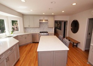 kitchen remodel with island in center