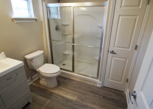 finished bathroom in guest house