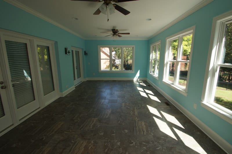 after photo of screened porch conversion to a sunroom