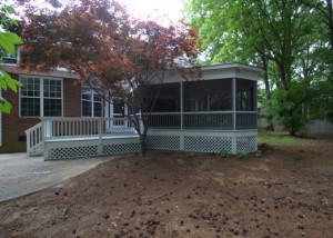 exterior after photo of screened prch addition