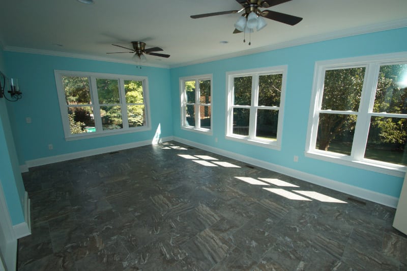 after screened porch conversion