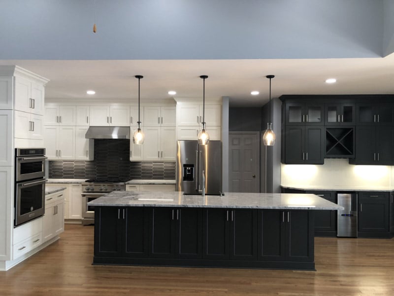 Charlotte kitchen remodel with black island