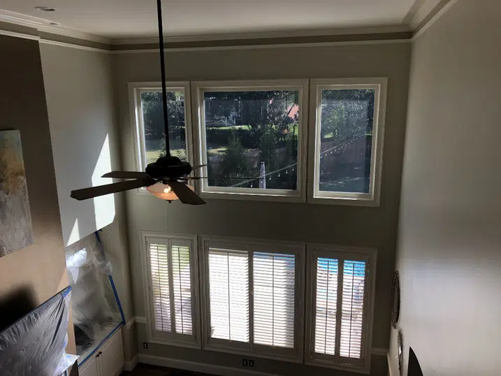 before photo of two story family room