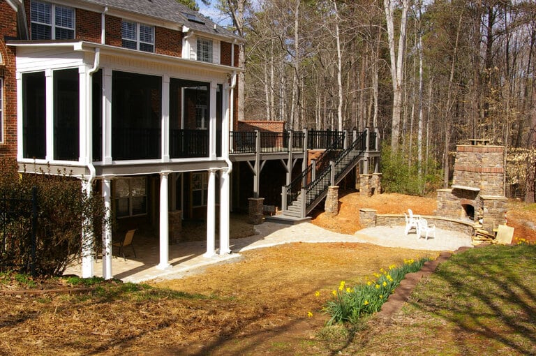 outdoor living space remodel