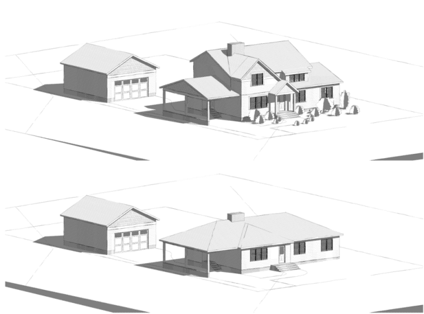 3-d rendering of second floor addition