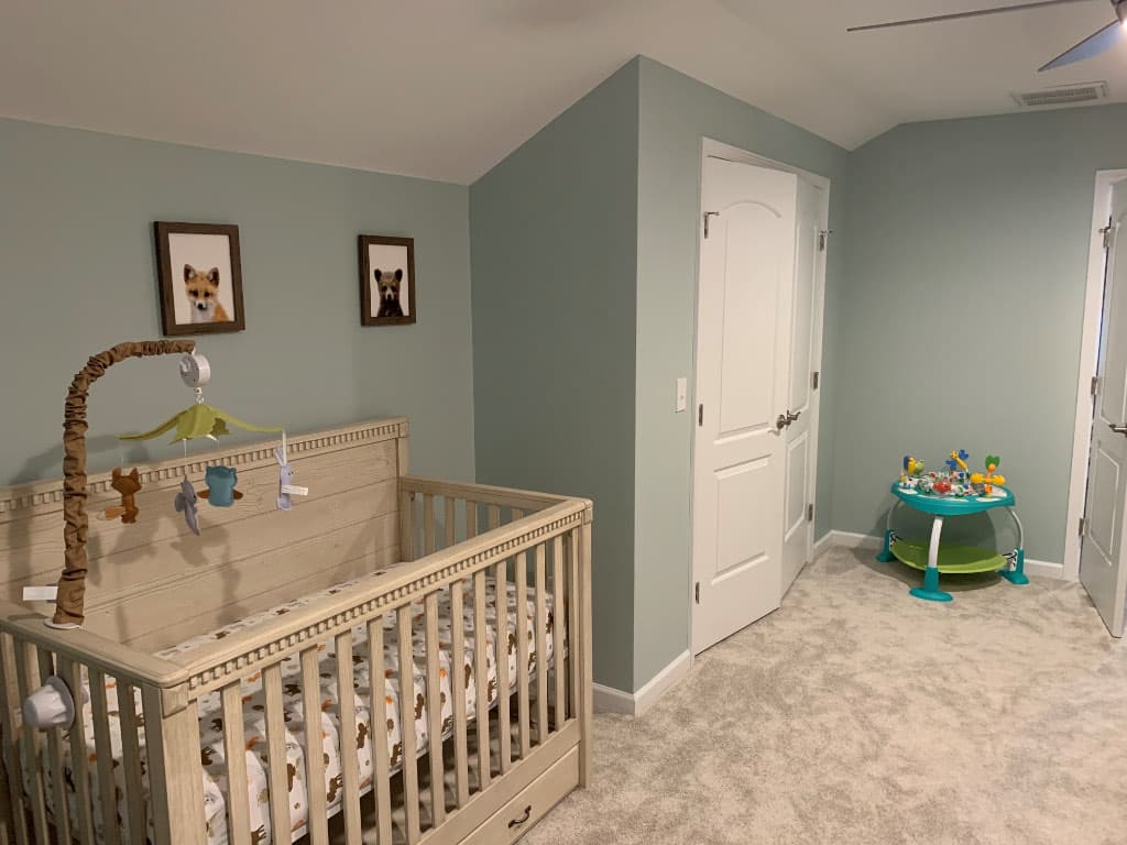 nursery room addition crib