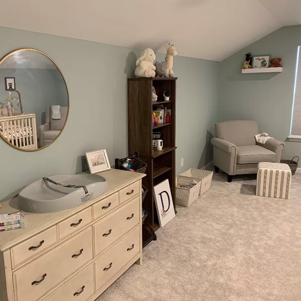 bonus room remodeled into baby nursery