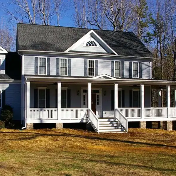 exterior remodel with front covered porch