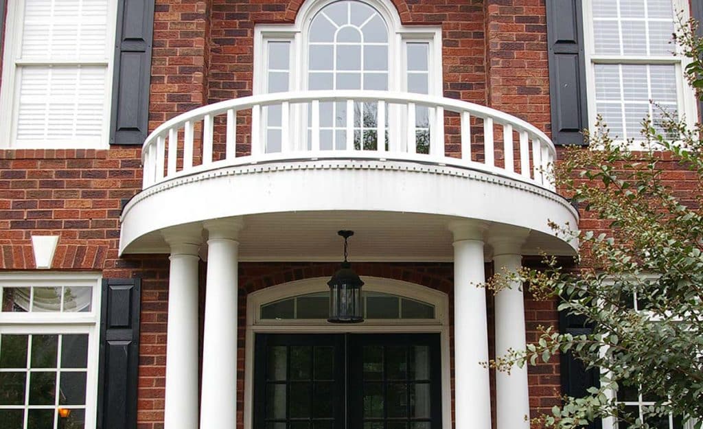 After image of custom portico repair in Charlotte NC