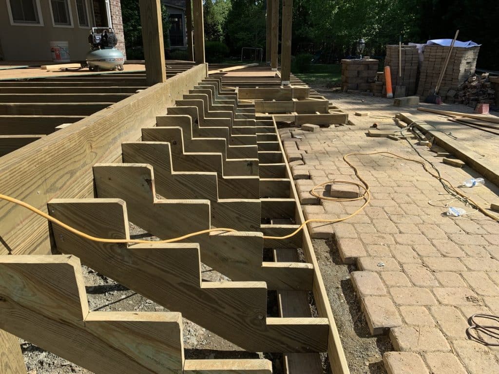construction of patio steps