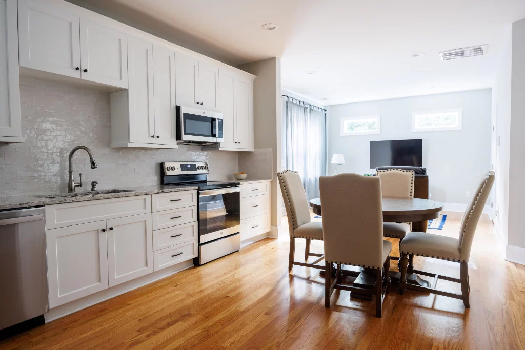 open floor plan kitchen inside ADU