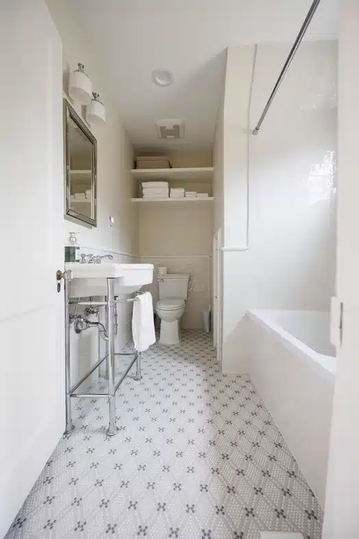 vintage white bathroom