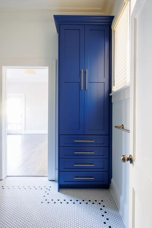 royal blue bathroom cabinets