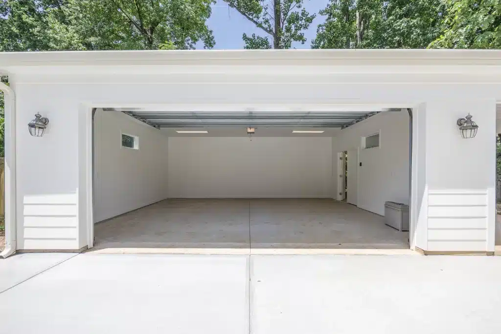 view of empty interior of garage addition