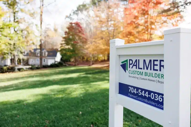 palmer custom builders yard sign