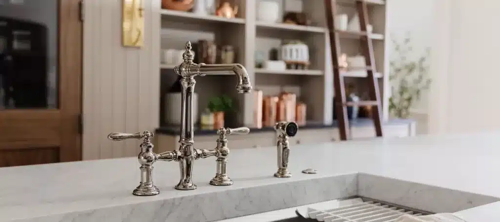 silver kitchen faucet