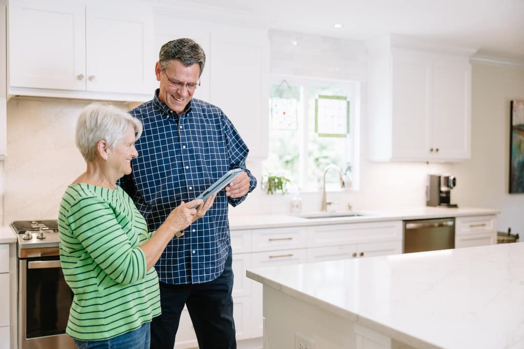 gary palmer in newly remodeled kitchen