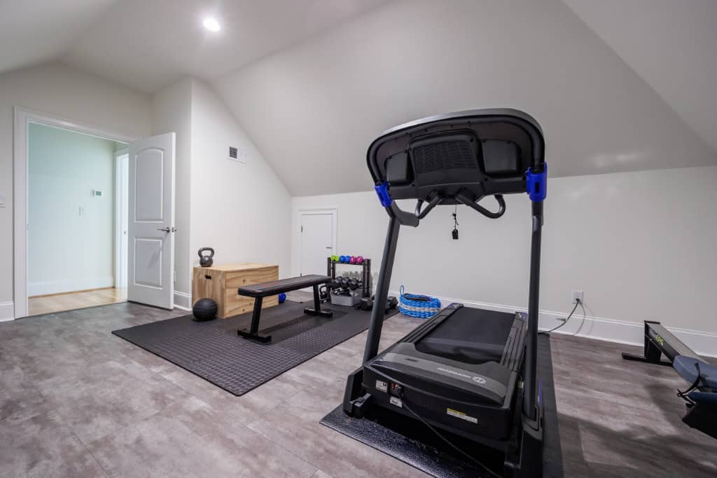 workout room created by addition